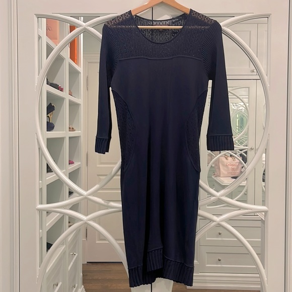 Marchesa Knit Crochet Dress - Picture 4 of 10